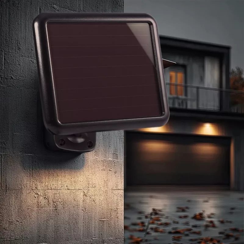 Maclean MCE442 Lampa solarna LED reflektor z czujnikiem ruchu naścienna lampa zmierzchowa IP44 6W 6000K