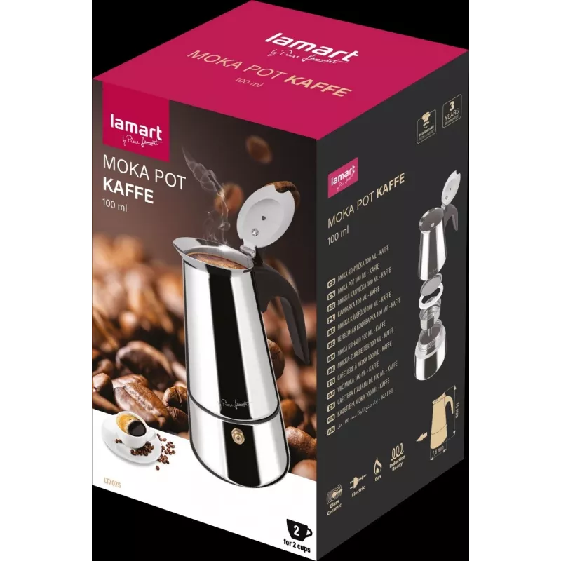 Moka coffee maker LAMART LT7075 100 ml stovetop espresso pot