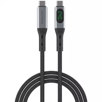 Kabel USB 4smarts 541438 USB4 Gen 2x2 1,5 m USB C Czarny Szary