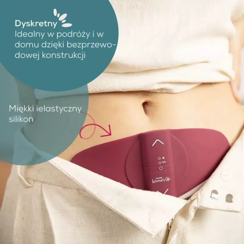 Masażer menstruacyjny Beurer EM 50 Berry — elektryczne urządzenie łagodzące ból menstruacyjny