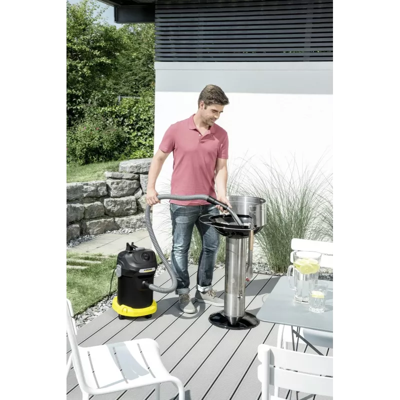 Odkurzacz do popiołu Karcher AD 4 Premium — 17 l, 600 W, bezworkowy, wąż metalowy, rura chromowana