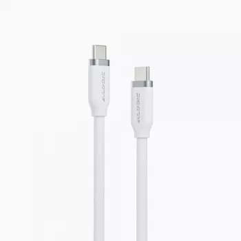 Alogic Elements Silicone 5A/240W Tie USB-C do C Męski Biały 2M (ELSI5U2CCWH2)