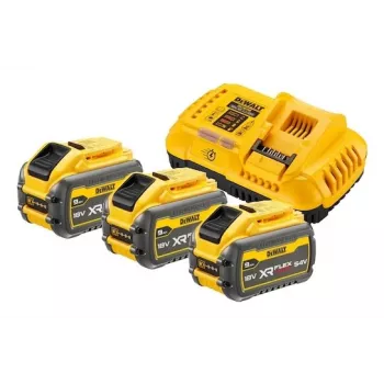 Zestaw baterii i ładowarki DeWalt DCB118X3 — akumulator Li‑Ion 9 Ah z ładowarką
