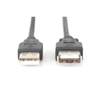 Digitus - Kabel przedłużający USB - USB Typ A, 4-pin (M) - USB Typ A, 4-pin (W) - 3,0m (USB / USB2.0) - Czarny (AK-300202-030-S)