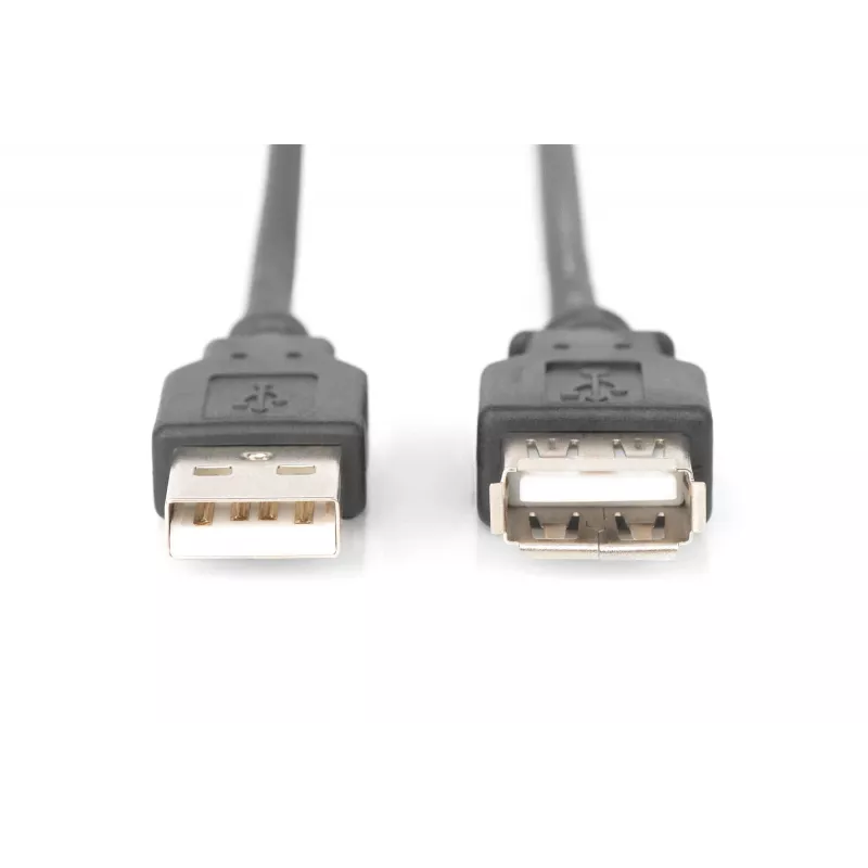Digitus - Kabel przedłużający USB - USB Typ A, 4-pin (M) - USB Typ A, 4-pin (W) - 3,0m (USB / USB2.0) - Czarny (AK-300202-030-S)