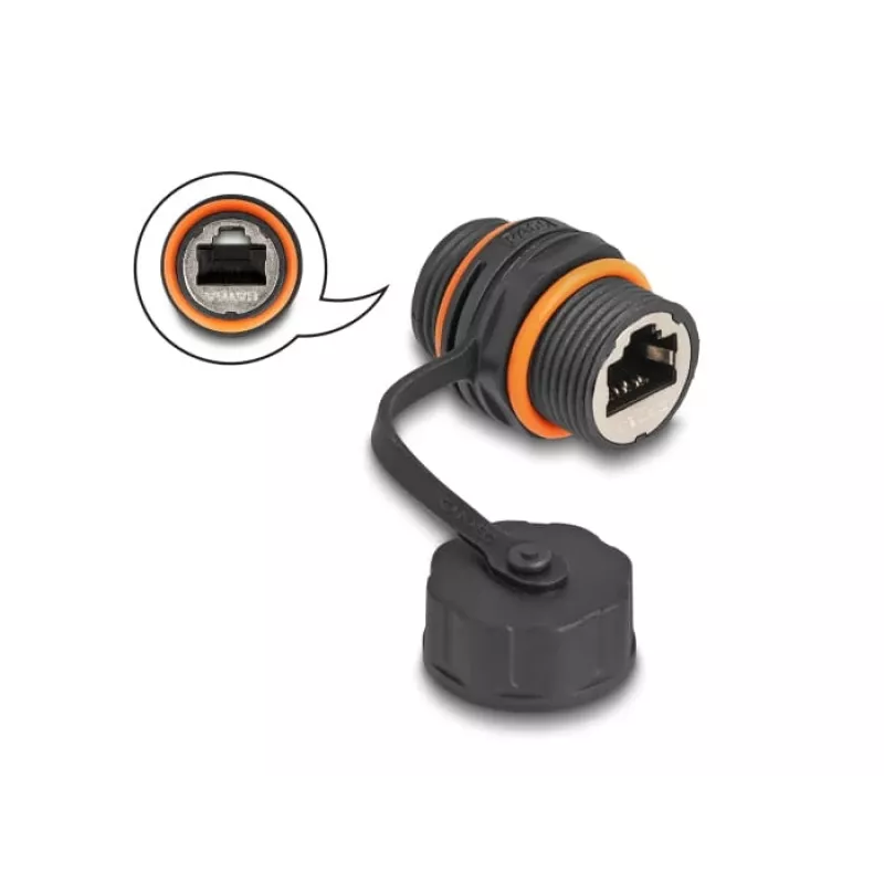 Kabel sieciowy DeLOCK 88145 RJ45 na RJ45 Kat.6A Czarny