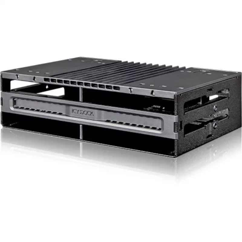 ICY DOCK - MB024SP-B - flexiDOCK Trägerloser 4x 2,5 SAS/SATA SSD/HDD Wechselrahmen für den 5,25 Schacht