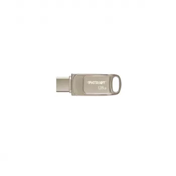 Pamięć USB PATRIOT PS128GT560DS5D 128 GB USB 3.2 (USB-A / USB-C) obrotowa ze stopu cynku, srebrna