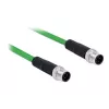 DeLOCK - Kabel sieciowy - M12 (4-pin) (M) do M12 (4-pin) (M) - 5,0m - SF/FTP - Bezhalogenowy - Zielony (85920)