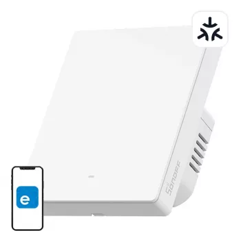 Naścienny inteligentny przełącznik Wi‑Fi Sonoff M5-1C-80W 1-kanałowy, do ramki, 80W
