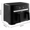 Tefal Easy Fry EY901N Double 8.3 L Wolnostojąca frytkownica na gorące powietrze 2700 W Czarna
