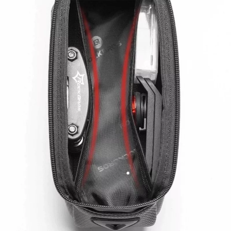 Rockbros B68-1 Torba na ramę rowerową Kieszeń na telefon 1,7 l Czarna