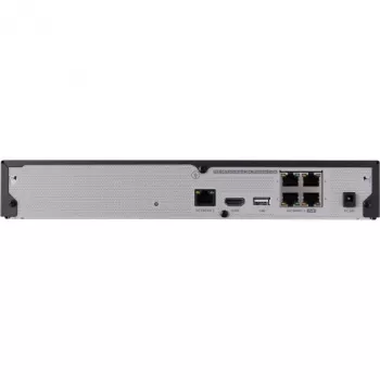 Sieciowy rejestrator wideo - 4 kanały IP - H.265 - 40 Mb/s - HDMI - przełącznik PoE - bez HDD
