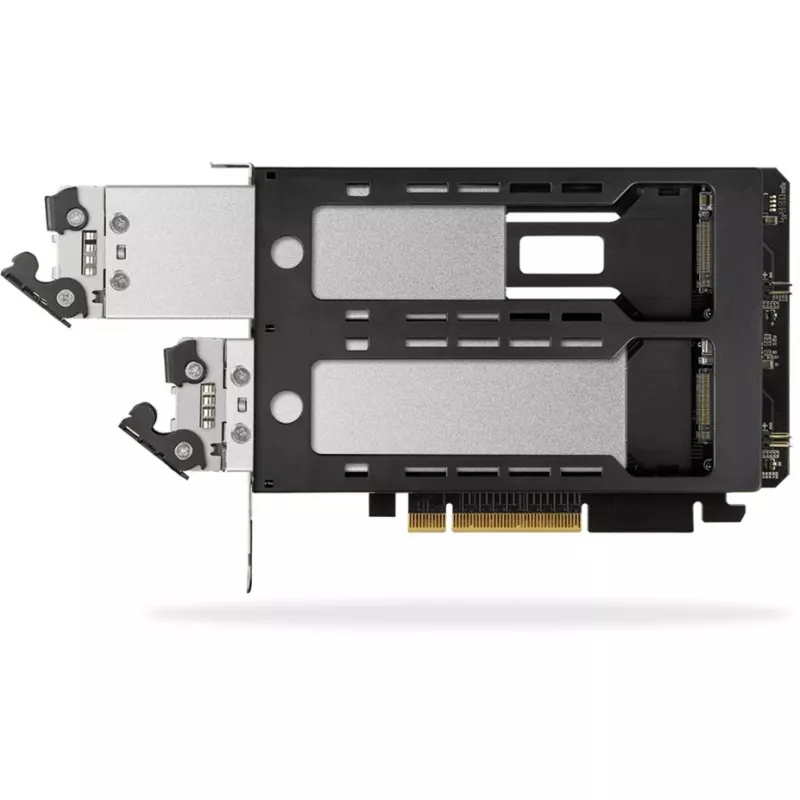 Mobilny stelaż na dyski RAIDSONIC ToughArmor MB842MP-B — 2 wyjmowane wnęki na M.2 NVMe, PCIe 4.0 x16