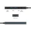 USB-C hub HYPER HD4101BKGL — 5-portowy (USB-C, USB 3.2 Gen1 Type-A, HDMI 4K), 5000 Mbit/s, Czarny