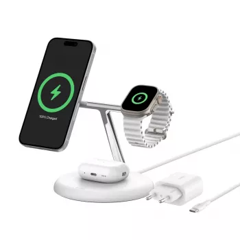 Ładowarka Belkin WIZ023VFBK do urządzeń mobilnych, słuchawek, smartfona, smartwatcha, czarna, USB, ładowanie bezprzewodowe, do użytku wewnętrznego