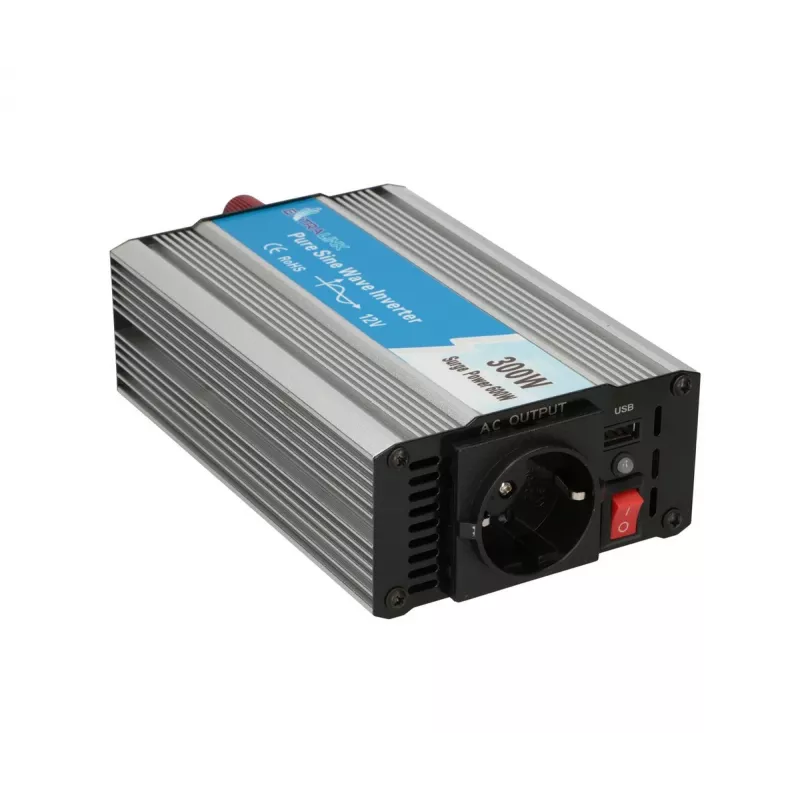 Przetwornica napięcia Extralink OPIP-300W 12V 300W czysty sinus, obudowa aluminiowa, aktywne chłodzenie