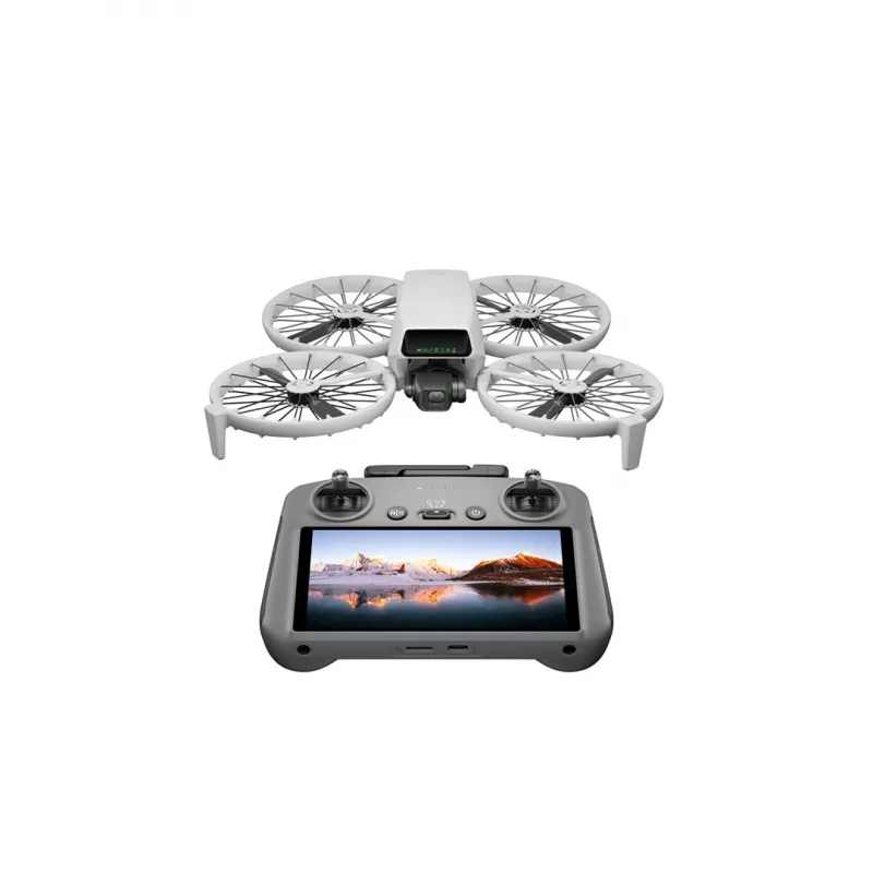 Dron DJI Flip 4 z kamerą 48 MP, 4K (3840x2160), akumulatorem 3110 mAh, 16 m/s, zasięgiem 14 000 m, 4 wirnikami, 0,249 kg, czarno-biały