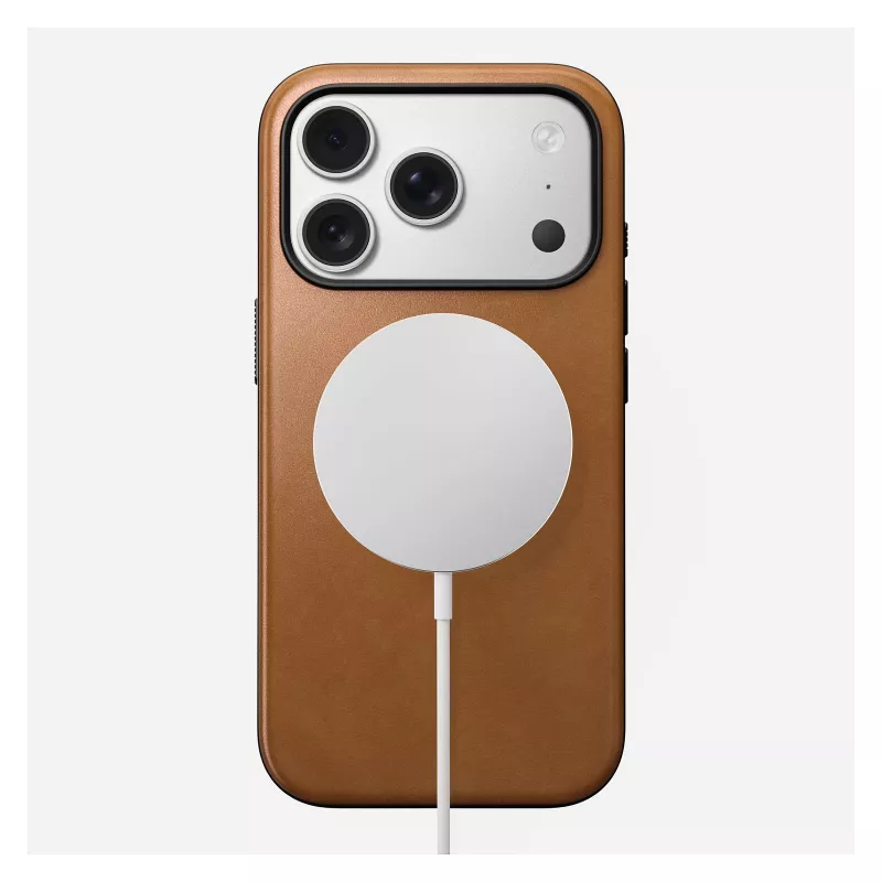 Etui do telefonu Nomad Modern Leather Case pokrowiec na iPhone 17 Pro, 16 cm (6.3 cala), tan, skóra i PC/TPU