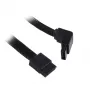 Kabel SilverStone SATA III 50 cm kątowy / prosty - w oplocie, czarny