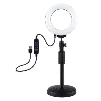 Lampa pierścieniowa LED Puluz z regulowaną podstawą PU391