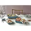 Staub 40508-172-0 Ceramiczny prostokątny zestaw do pieczenia, 3-częściowy, Antique Turquoise