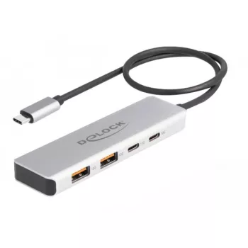 DeLOCK USB Hub USB Type-C 10 Gb/s 2x Type-A 2x Type-C kabel 35 cm