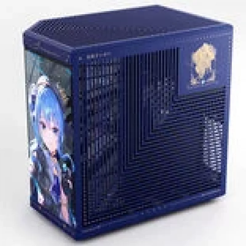 Obudowa komputerowa HYTE Y70 Hoshimachi Suisei niebieski Tempered Glass — średnia wieża ATX z panelami ze szkła hartowanego