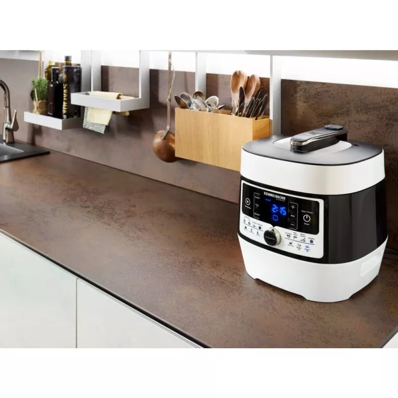 Elektryczny szybkowar Rommelsbacher MD 1000 – 4 l, 1000 W, 14 programów, biały/czarny