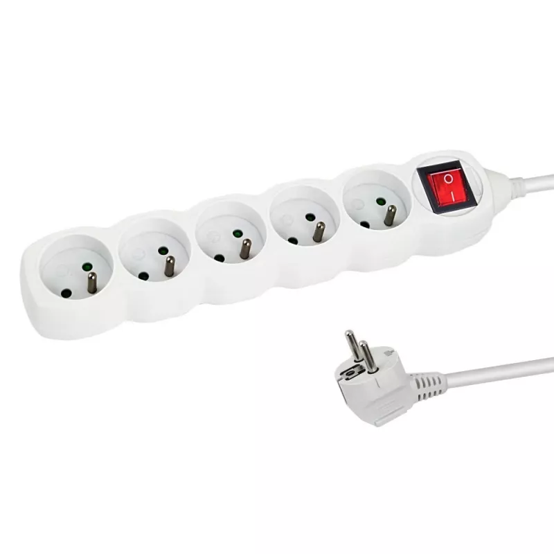Esperanza ELK215W przedłużacz zasilający 3 m 5 gniazd AC Wewnętrzny Biały