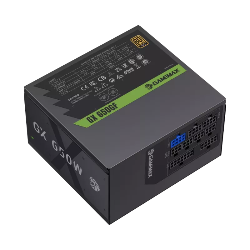 Zasilacz Gamemax, 80 PLUS, Gold | GX 650GF | 650 W