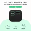 Przenośny akumulator Green Cell PBGC25UD, 25200 mAh, Li‑Ion, 140 W mocy całkowitej, 2× USB‑C + 1× USB‑A, wyświetlacz OLED, aluminiowa obudowa