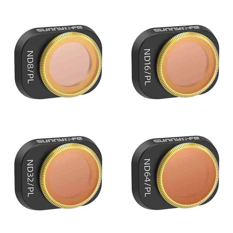 Zestaw filtrów Sunnylife do DJI Mini 4 Pro — Neutralne gęstościowe i polaryzacyjne 4 soczewki (ND8, ND16, ND32, ND64)