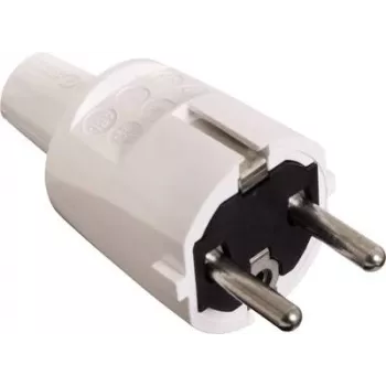 AS SCHWABE Wtyczka PVC 16A, 250V niezawodna wersja biała (62221)