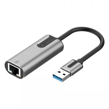 Vention USB 3.0-A – adapter Gigabit Ethernet szary 0,15 m, stop aluminium