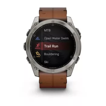 Garmin Fenix 8 3,56 cm (1,4 inch) AMOLED 51 mm cyfrowy 454 x 454 pikseli ekran dotykowy tytanowy Wi-Fi GPS (satelitarny)