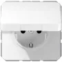 Puszka podtynkowa JUNG CD 1520 BFKIKL WW — podtynkowa puszka elektryczna do gniazdka typu F (Schuko), biała