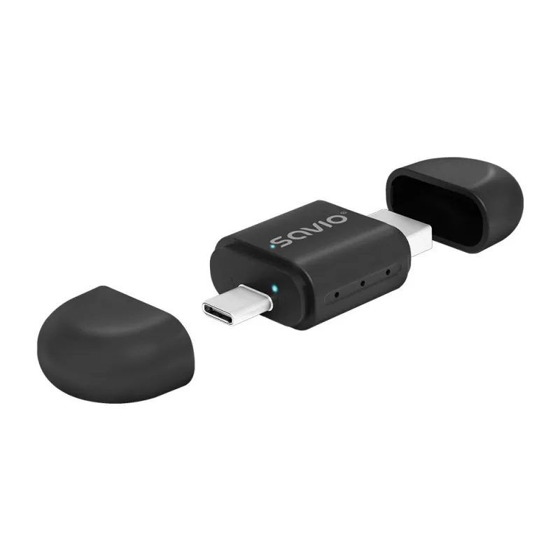 Bezprzewodowy nadajnik audio Savio TR-17 Bluetooth USB 10 m Czarny