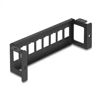 Panel krosowy DeLOCK 86516 Czarny Metal Montaż na ścianę 50mm x 41,6mm x 175mm