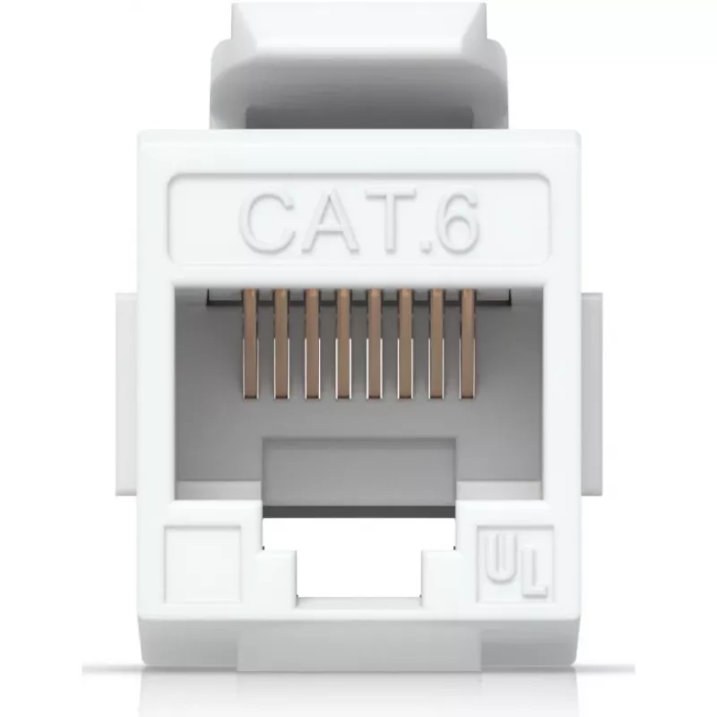 UBIQUITI CAT6 KEYSTONE COUPLER, 12-PACK. PRZELOTOWY MODUŁ KEYSTONE CAT6 DO BEZSZWOWEGO ŁĄCZENIA ZAKOŃCZONYCH FABRYCZNIE KABLI ETHERNET