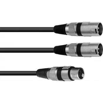 Kabel audio XLR 3-pin 2 x XLR 3-pin czarny Omnitronic 30225203