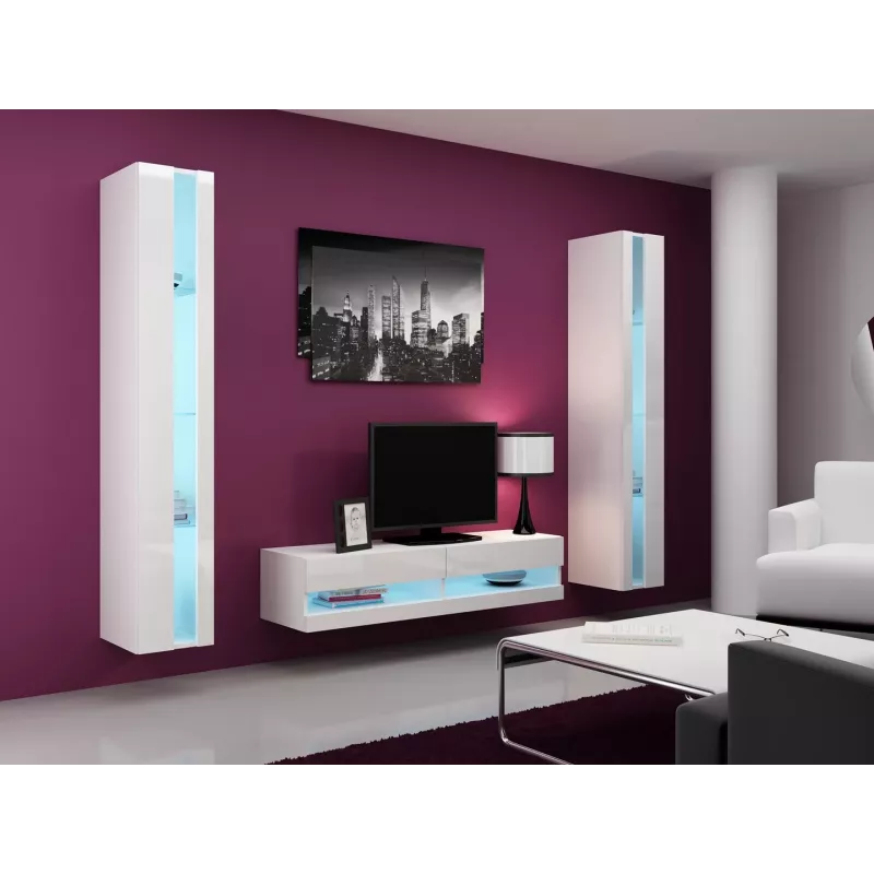 Regał Cama VIGO NEW 180/40/30 biały/biały połysk