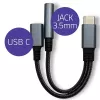Adapter 2w1 USB-C USB-C Jack 3.5mm PD 15W