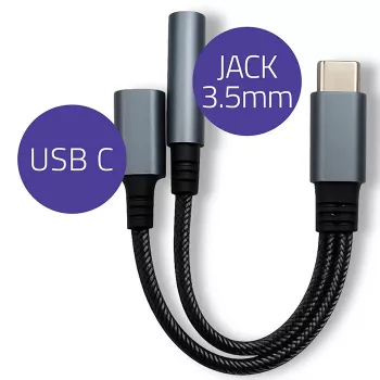 Adapter 2w1 USB-C USB-C Jack 3.5mm PD 15W