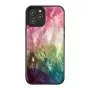 Etui ochronne iKins do Apple iPhone 12 / 12 Pro — wzór wodny kwiat, czarny