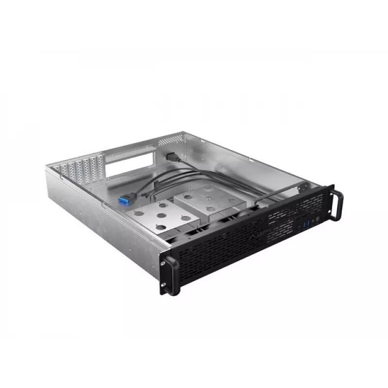 Rack Chassis Lanberg SC01-5202-12B 2U Czarny 3 Wentylatory HDD+SSD