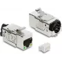 Moduł Keystone DELOCK 86610 — płaski, stal nierdzewna, RJ-45, 16,4×37,5×22 mm