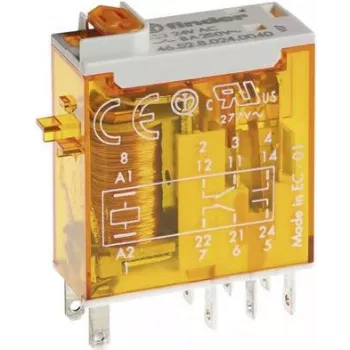 FINDER S.p.A. Miniatur-Przekaźnik Wtykowy 46.52.8.024.0054 (465280240054)