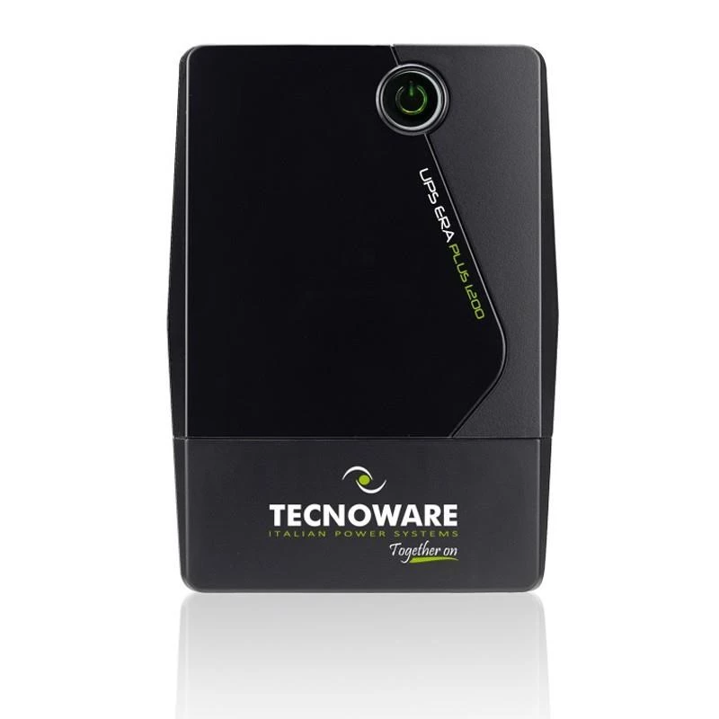 Zasilacz awaryjny (UPS) TECNOWARE Era Plus 1600 — UPS liniowo-interakcyjny 1,6 kVA / 1120 W, 2 gniazda AC, USB Typu B, czarny