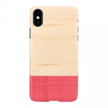 etui na smartfona man and wood do iPhone X/XS — biały, wzór mismatch